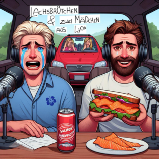 Lachsbrötchen und zwei Mädchen aus Lyon