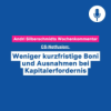 CS-Notfusion: Weniger kurzfristige Boni und Ausnahmen bei Kapitalerfordernis – Wochenkommentar #83 Download