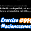 Reliability and specificity of maximal lactate accumulation rate - #sciencesnack #044