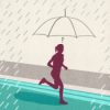 Bei Regen gehen oder rennen: Wie wird man weniger nass? Download