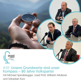 Grundsatz #48 Unsere Grundwerte sind unser Kompass – 80 Jahre Volkspartei mit Michael Spindelegger, Josef Pröll, Wilhelm Molterer und Sebastian Kurz