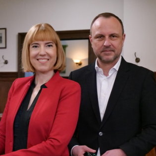 Mit Anna Clauß und Peter Neumann