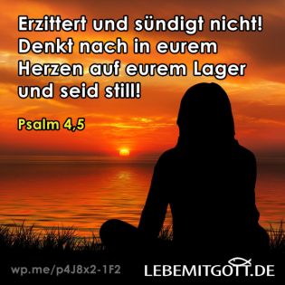 Denkt nach in eurem Herzen auf eurem Lager und seid still!