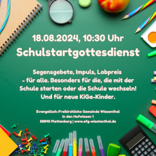 Sehr gut! | Schulstartgottesdienst 2024 | Ps 139,13-18