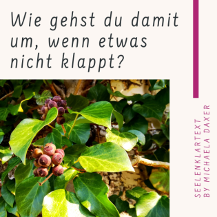 Wie gehst du damit um, wenn etwas nicht klappt?