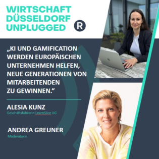 #210 Gamification und die Zukunft des Lernens: Wirtschaft Düsseldorf unplugged mit Alesia Kunz (LearnSlice)