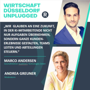 #211 KI-Mitarbeitende und die nächste Stufe der Automatisierung: Wirtschaft Düsseldorf unplugged mit Marco Andersen (Qualimero.com)