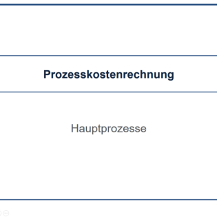 Prozesskostenrechnung II: Übung II - Hauptprozesse