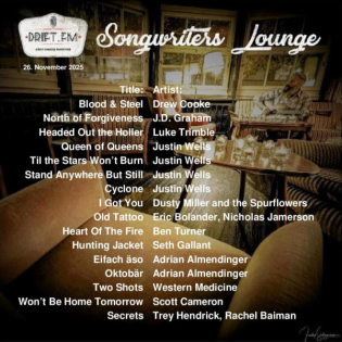Songwriters Lounge vom 26. November 2025