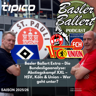 Basler Ballert Extra – Die Bundesligaanalyse: Abstiegskampf XXL – HSV, Köln & Union – Wer geht unter?