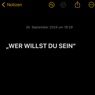 Gott: „Wer willst du sein?“