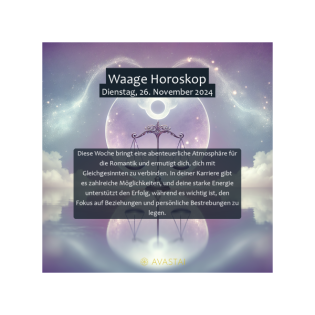 Waage Horoskop für den Dienstag, 26. November 2024: