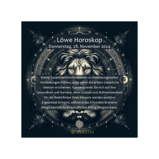 Löwe Horoskop für den Donnerstag, 28. November 2024: