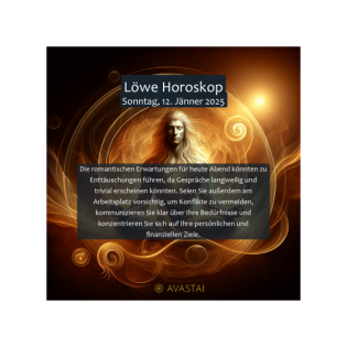 Löwe Horoskop für den Sonntag, 12. Jänner 2025: