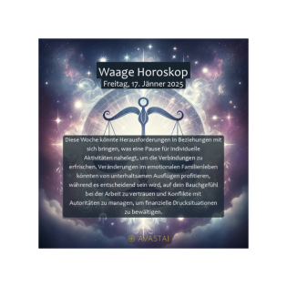 Waage Horoskop für den Freitag, 17. Jänner 2025: