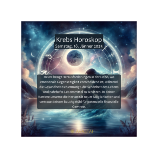 Krebs Horoskop für den Samstag, 18. Jänner 2025: