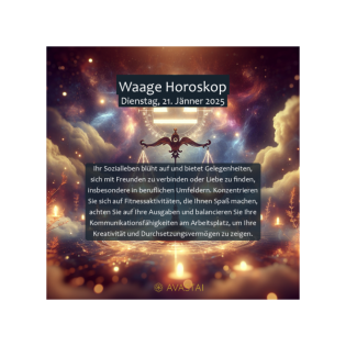 Waage Horoskop für den Dienstag, 21. Jänner 2025: