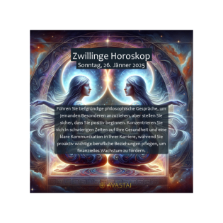 Zwillinge Horoskop für den Sonntag, 26. Jänner 2025:
