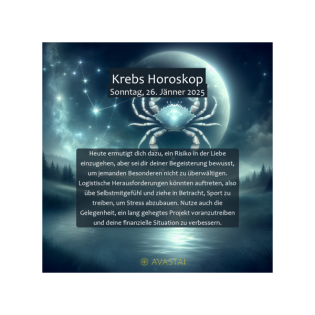 Krebs Horoskop für den Sonntag, 26. Jänner 2025: