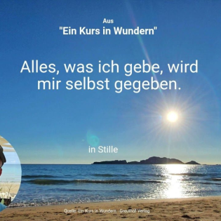 Alles, was ich gebe, wird mir selbst gegeben