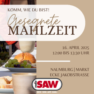 Komm wie du bist! Ökumenische Tafel auf dem Naumburger Markt