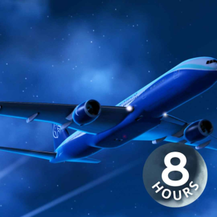 Einschlafen mit weißem Rauschen | Flugzeuggeräusche (8 Stunden)