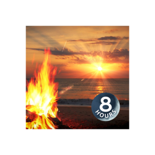 Lagerfeuer und Ozeanwellen – Weißes Rauschen | Entspannen, konzentrieren oder besser schlafen (8 Stunden)
