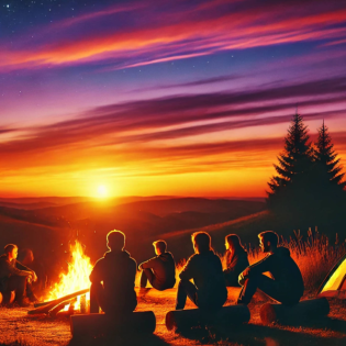 (ohne Musik) Karfreitag, 18.04. Entspannt einschlafen - Sonnenuntergang am Lagerfeuer