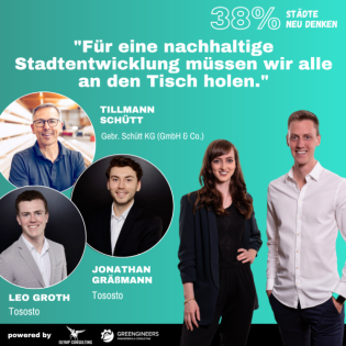 38% Städte neu denken: 108 Tososto & Gebr. Schütt ⎮”Für eine nachhaltige Stadtentwicklung müssen wir alle an den Tisch holen.”