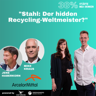 38% Städte neu denken: 083 Mike Kraus & Jens Haberkorn von ArcelorMittal⎮Stahl: Der hidden Recycling-Weltmeister?”