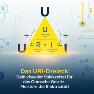 Das URI-Dreieck: Dein visueller Spickzettel für das Ohmsche Gesetz – Meistere die Elektrizität!