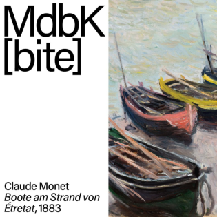 MdbK [bite]: Claude Monet. Boote am Strand von Étretat