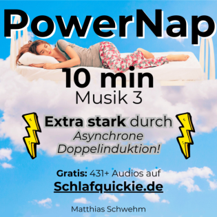 Power Nap 10 min ️Extra stark durch ﻿Asynchrone Doppelinduktion! Musik 3. Benutze Kopfhörer! Hypnose Schlafquickie, Mittagsschlaf