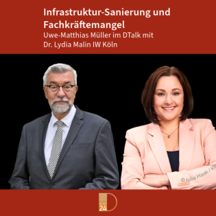 Infrastuktur-Sanierung und Fachkräftemangel. DTalk mit Dr. Lydia Malin in DNEWS24
