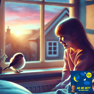 #1850 Sophie und der Vogel auf dem Fensterbrett